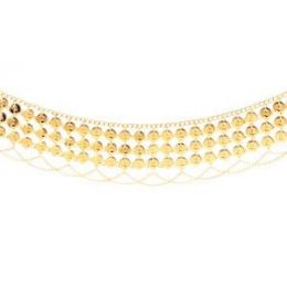 12 Wholesale Belly Dance 3 Layer Coin Belt - Gold.