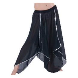 12 Wholesale Black Belly Dance Skirt W/silver Sequins