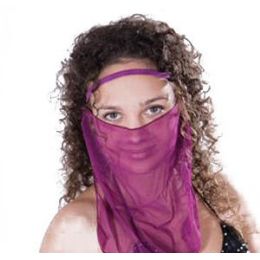 12 Pieces Purple Face Veils. - Costumes & Accessories