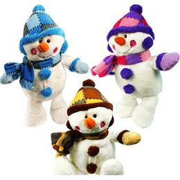 48 Pieces Plush Christmas Snowmen - Christmas Novelties