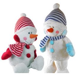 12 Pieces Plush Snowman - Christmas Novelties