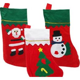 480 Wholesale Felt Appliqu Christmas Stockings