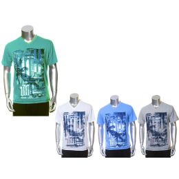 30 Pieces Mens Fashion Printed V-Neck Tshirt - Mens T-Shirts