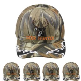 24 Pieces Hunting Cap Camo Deer Hunter Velcro Adjustable Back - Hunting Caps