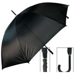24 Wholesale Large Black Umbrellas.