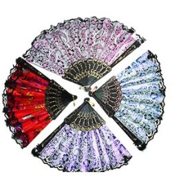 240 of Metalic Lace Design Folding Hand Fan.