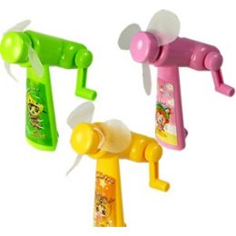 96 Pieces Lovely Mini Hand Crank Fans - Novelty Toys