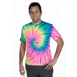 48 Pieces Adult Neon Acid TiE-Dye T-Shirts - Mens T-Shirts