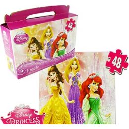 24 Wholesale Disney's Princesses Gift Box Puzzles.