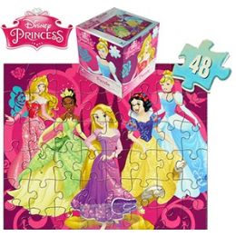 24 Pieces Disney's Princess Cube Jigsaw Puzzles. - Puzzles