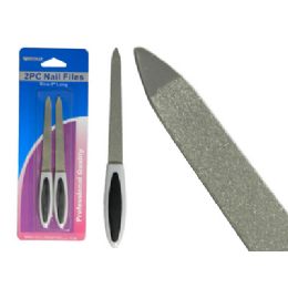 288 Pieces 2pc Nail Files With Handle - Personal Care Items