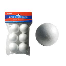 96 Wholesale 6 Piece Styrofoam Craft Balls