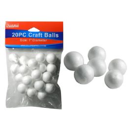 96 Wholesale 20pc Styrofoam Craft Balls