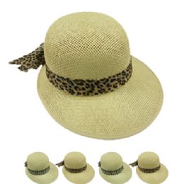 24 Wholesale Woman Wide Brim Sun Visor Beach Hat