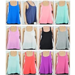 72 Pieces Womans Fashion Tank Tops Assorted Color - Womens Fashion Tops