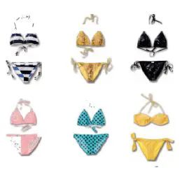 48 Pieces Mix Two Piece Print Bikini - Womens Swimwear