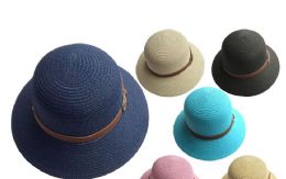 48 Pieces Woman Hat Assorted Colors - Sun Hats