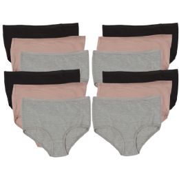 72 Wholesale Women's Full Cotton Lycro Briefs In Assorted Colors And Sizes.