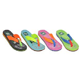 36 Wholesale Womans Colorful Flip Flop