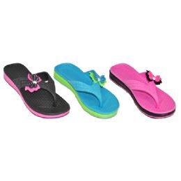 36 Wholesale Womans Flip Flop With Butterfly