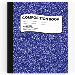 48 Wholesale Blue Marble Composition Notebook - Wide-Ruled 7.5 X 9.8 Inches 100 Sheets