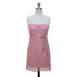 12 Wholesale Junior Lace Dress Pink Final Sale