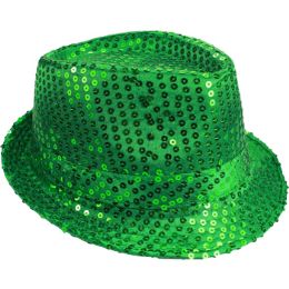 24 Pieces Kid Bling Bling Show Green Sequins Party Fedora Hat - Fedoras, Driver Caps & Visor