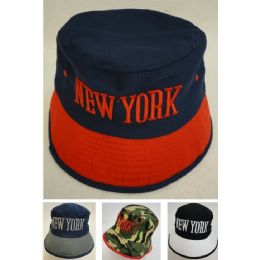 12 Pieces Bucket Hat New York - Bucket Hats