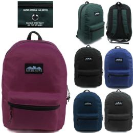 24 Wholesale Arctic Star 17 Inch Backpack Assorted Colors