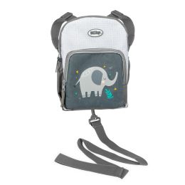 12 pieces Nuby Quilted Backpack With Safety Harness Leash/ Canvas Elephant - Baby Accessories