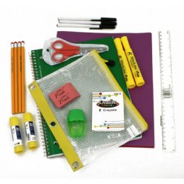 40 Wholesale 16 Piece Universal School Supply Kit For Students From Grades K-12