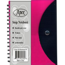 48 Pieces Snap Note Book - 6" X 9" - Notebooks
