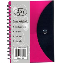 48 Wholesale Snap Note Book - 4.5" X 6"