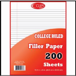 36 Wholesale Filler Paper, 200 Count, College Ruled
