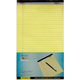48 Wholesale Legal Pad, 8.5x14, 50 Sheets, Canary