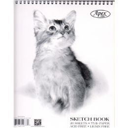 48 of Sketch Book, Poly Cover, 9x12, 20 Sheets In Display