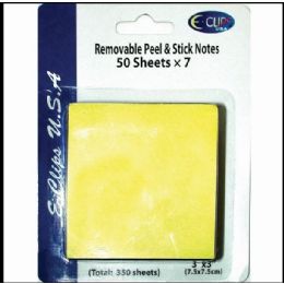 60 of Peel & Stick Notes, 3"x3", 50 Sheets Each, 7 Pk., Yellow
