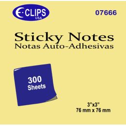 24 Wholesale Sticky Notes, 300 Sheets, Yellow