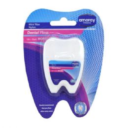 48 Pieces Amoray Dental Floss 120 Yards - Personal Care Items