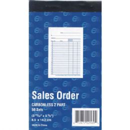 60 Bulk Sales Order,book, Carbonless, 3 11/32" X 5 5/8", 50 Sets, 100 Sheets