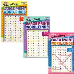 72 Pieces Large Print Word Finds - Pocket Size - Crosswords, Dictionaries, Puzzle books
