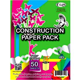 48 Packs Construction Assorted Colors - 50 Sheets/ PacK-9" X 12" - Paper
