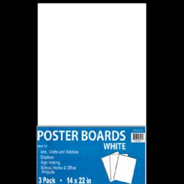 50 Pieces Poster Board, 11x22, White, 3pk - Poster & Foam Boards