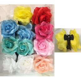 120 Wholesale Wholesale Solid Color Flower Hair Clip