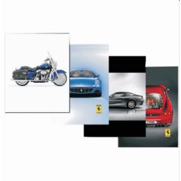 48 Pieces 2 Pocket Folders, Cars & Motorcycles,  - Folders and Report Covers