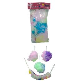 72 Wholesale 4pc Body Scrubber Set 30g+ 50g Multi