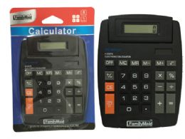 48 Pieces Big Desktop Calculator In Black - Calculators