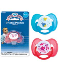 72 Wholesale Baby King Printed Pacifier