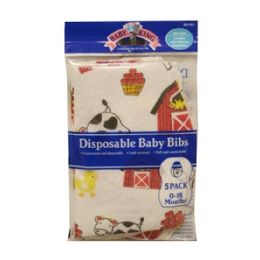 144 Pieces Baby King Disposable Bibs - Baby Accessories