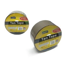 144 Wholesale Tape Tan 48mmx100yard